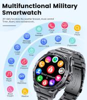 Reloj inteligente militar para hombres (responder/hacer llamada), 1,43 "AMOLED, resistente - details 4