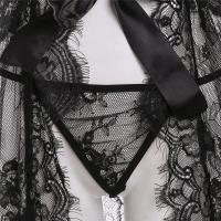 Ropa de dormir erótica transparente con cuello en V, lencería para mujer, Babydoll, disfraz de Tanga, bata tipo kimono, ropa de dormir de encaje, vestido Sexy - details 8