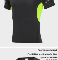Leggings de deporte para hombre Pantalones de entrenamiento de baloncesto de verano Ropa de fitness elástica transpirable de manga corta - details 8