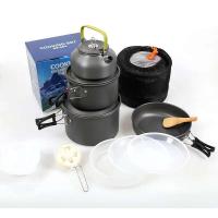 Juego de cocina para acampar al aire libre, olla antiadherente, DS500, DS508, utensilios de cocina para 3-5 personas - details 2