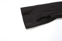 BUNO-maxivestido liso elegante para mujer, vestido clásico cruzado fruncido de manga larga con abertura, bata moldeadora de cuerpo, Vestidos de fiesta de calle alta para mujer - details 10