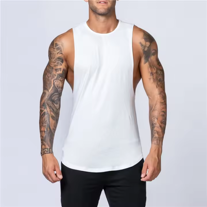 Camiseta de Gimnasio para Hombre Sin Mangas Algodón para Fitness de Verano - 1