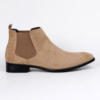 Botas Chelsea para hombre, zapatos para hombre con cabeza cuadrada pequeña, botas cortas para hombre de moda versátil, botines - details 1