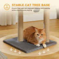 PAWZ Road Árbol para gatos pequeño con postes para rascar de Sisal y plataformas, torre para gatos para interior, rascador para gatos, accesorios para gatos, juguetes para gatos - details 5