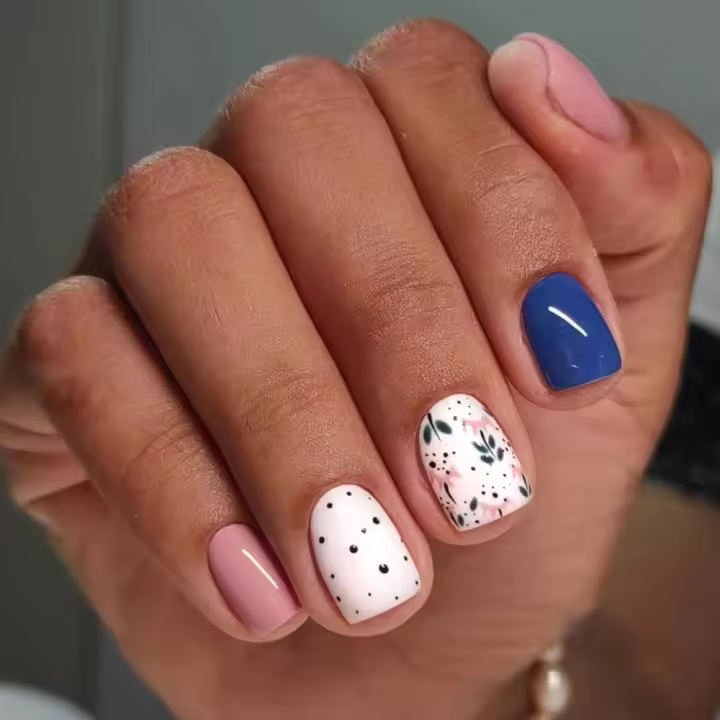 Uñas postizas verdes con patrón de leopardo cortas y redondas completas cubiertas francesas desmontables para bricolaje y salón 24 piezas - 1