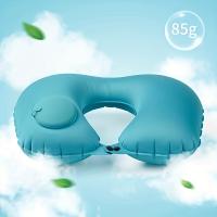 1 pieza de una almohadilla inflable en forma de U comprimida para automóviles, una almohadilla de soporte de cuello para viajes y uso de oficina, y un reposacabezas de protección de cuello para automóviles. - details 6