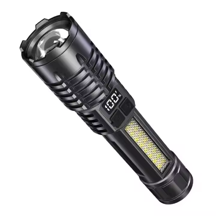 Linterna LED de alta potencia Xiaomi, linterna recargable con luz lateral, tiro largo superbrillante para acampar y hacer senderismo al aire libre - 1