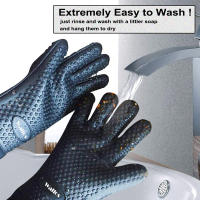 Walfos-guantes largos de silicona para cocina, manoplas resistentes al calor para asar al horno, microondas, 1 unidad - details 5