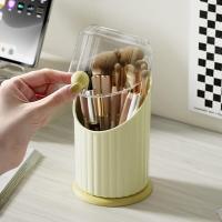 Estuche de almacenamiento de brochas de maquillaje de gran capacidad, organizador de cosméticos de plástico impermeable con tapa transparente - details 10