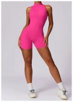 Mono de Yoga Sin Mangas con Almohadilla Kailuoka para Mujer Rompers Deportivos de Gimnasio Fitness Cortos con Talleres Material de Nylon - details 2