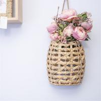 Cesta colgante tejida de jacinto de agua, cesta colgante de pared, decoración decorativa para puerta delantera, decoración para plantas de flores Boho - details 3