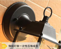 Lámpara de pared minimalista E27, luz de pared impermeable para exteriores, candelabros de vidrio para Patio, jardín, porche, pasillo, Retro, AC90-260V - details 4