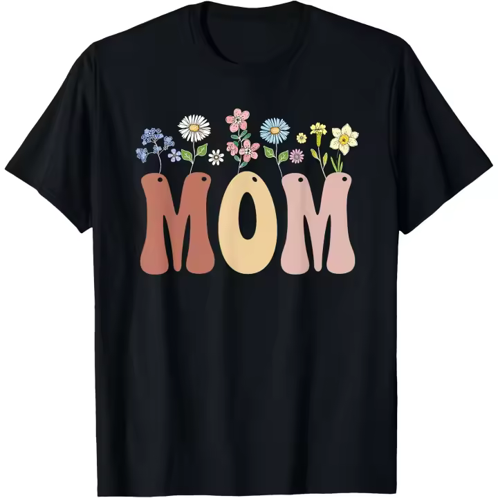 Mom Gifts - Camiseta para hombre con diseño floral de flores silvestres - 1