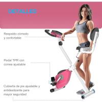 Bicicleta Estática Plegable 8 Niveles Resistencia Magnética Bicicleta Vertical con Volante de Inercia X-Bike Ritmo Cardíaco Pulsómetro Asiento Ajustable Carga 110 kg - details 15