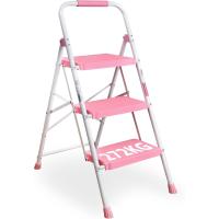 Escaleras Plegables de 150KG Pedales Antideslizantes Anchos Taburete Escaleras de Mano de Acero - details 0