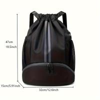Mochila deportiva Yoga Fitness, Compartimento transpirable para calzado, Correas impermeables ajustables, Diseño unisex, Adecuada para viajar y entrenar Color Negro, Gris - details 1