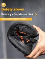 Zapatos De Seguridad Para Hombre Indestructibles Antipinchazos Transpirables Con Punta De Acero Ligeros Botas De Trabajo Con Suela De Goma - details 6