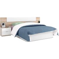 Mesitas de Noche, Color Roble Canadiense y Blanco Artik, Medidas: Ancho - details 1