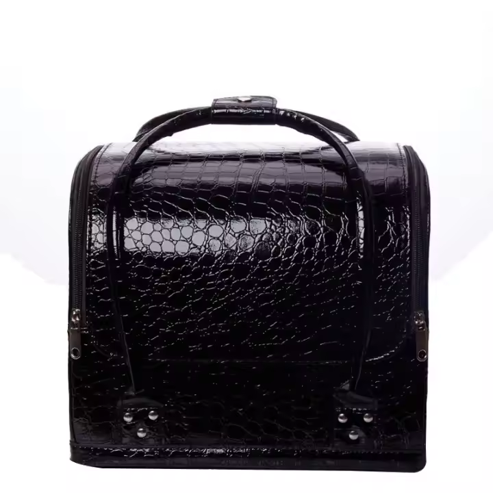 Caja de cosméticos de cuero PU para mujer, bolso impermeable de gran capacidad para maquillaje de tatuaje de viaje, nuevo - 1