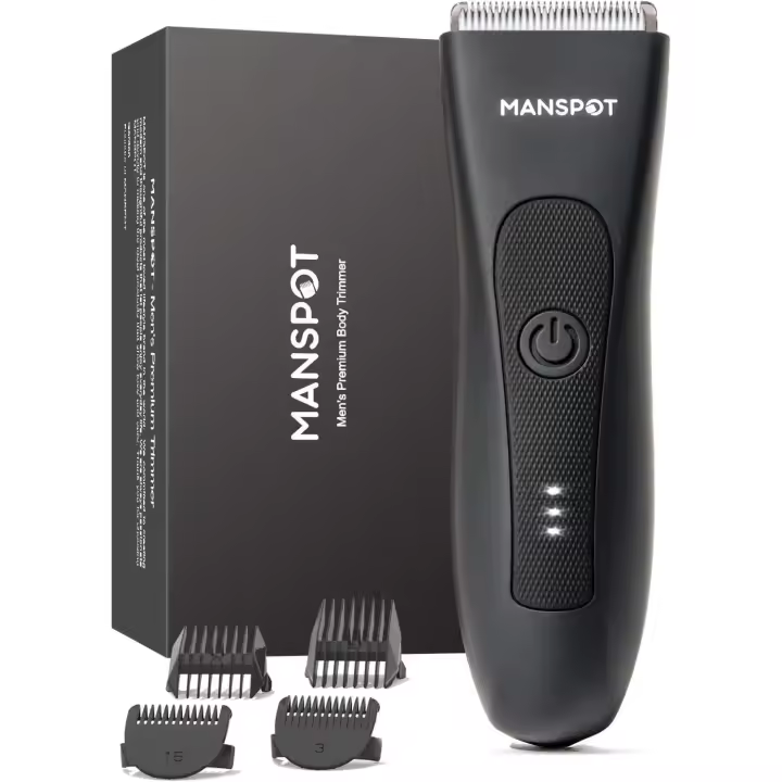 Manscape Trimmer de Película Groinal para Hombres Afeitadora de Bola Eléctrica con 4 Guardas - 1