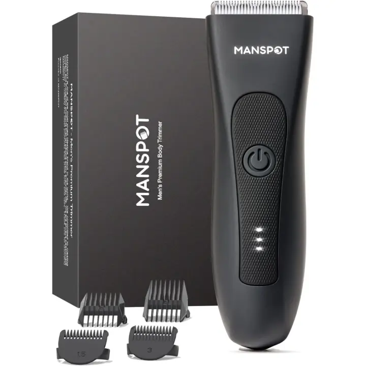 Manscape Trimmer de Película Groinal para Hombres Afeitadora de Bola Eléctrica con 4 Guardas - 1