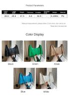 Bolso de hombro a la moda para mujer, bolso de cuero PU para axila, bolsos de Color sólido, bolsos de ocio para ir al trabajo, bolsos con asa pequeña, bolso de mano con cremallera a la moda - details 0