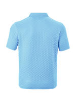 Hombre verano slim transpirable transpiración suelta casual color sólido jacquard hombre manga corta Polo - details 32