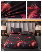 Juego de Ropa de Cama de Poliéster 100% Tamaño Rey Funda de Almohada de Ajuste 3pcs Diseño Impreso - details 9