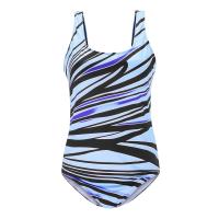 Mujer una pieza traje de baño tamaño grande más grasa gradiente arco iris bar bikini traje de baño - details 7