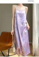 Vestido de temperamento para mujer, vestido de satén de ácido acético, falda con tirantes de alto sentido, nuevo verano - details 7