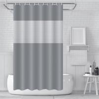 Cortina Baño Gris Cortinas Baño Impermeables EVA Cortinas de Ducha Anillos de Cortina Incluidos Cortina Ducha Semi Transparente Cortinas de Baño Largas 180 x 180CM - details 1