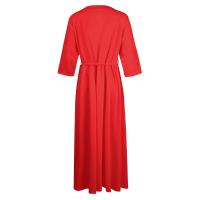 Vestido de Verano para Mujer 2024 Moda Casual con Cuello de Corbata Mangas 3/4 Botón de Cierre - details 23