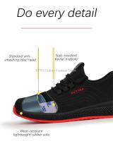 Zapatos De Seguridad Con Punta De Acero Antideslizantes Para Hombres Y Mujeres Zapatillas De Trabajo Transpirables Indestructibles Para Adultos - details 5
