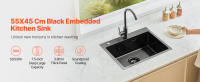 SucceBuy Fregadero de cocina Topmount, lavabo empotrado de un solo cuenco, acero inoxidable - details 0