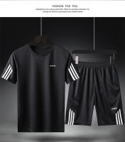 Pantalones cortos transpirables de verano para hombre Traje deportivo Camiseta - details 4