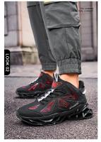 Zapatillas de ocio versátiles para hombre, zapatos deportivos ligeros y cómodos para caminar, zapatos para correr con hoja de grafiti a la moda, calzado masculino - details 6