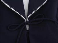 TRAFZA, camisetas sin mangas con espalda descubierta estilo callejero de verano para mujer, azul marino, cuello vuelto, sin mangas, lazo con cordones, chalecos de moda para mujer - details 7