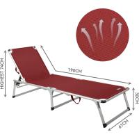 Tumbona plegable de aluminio sin sombrilla, Azul - details 16