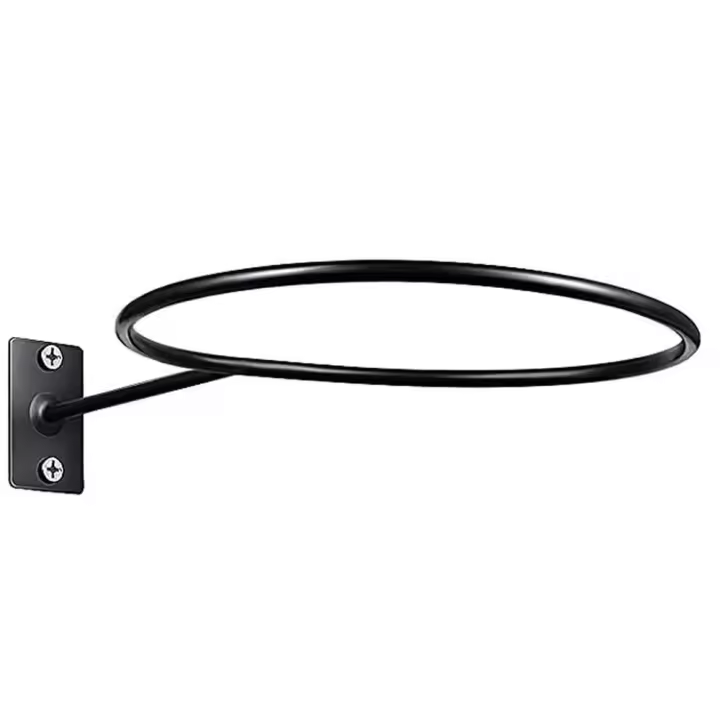 Estante de baloncesto montado en la pared, soporte colgante de hierro forjado, soporte de exhibición de fútbol, almacenamiento de bolas, negro - 1
