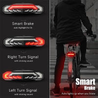 Anchtek-luz trasera inteligente para bicicleta, con intermitentes, Sensor de freno, Control remoto inalámbrico, alarma - details 2
