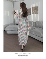 Vestido de noche Vintage para mujer, traje largo ajustado, estampado Y2K, informal, para fiesta y playa, Verano - details 108