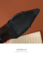 Moda nueva hebilla de cinturón stiletto botas cortas de mujer - details 7
