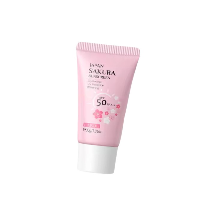 Crema solar SPF50 Sakura protector solar para rostro y cuerpo 1,06 oz hidratante natural resistente al agua protección solar para la piel protege calma - 1