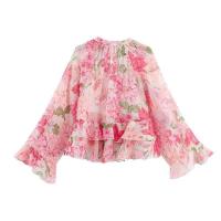 Vestido Corto de Verano con Halter Elegante Mii Chiffo con Estampa Floral para Mujeres - details 3