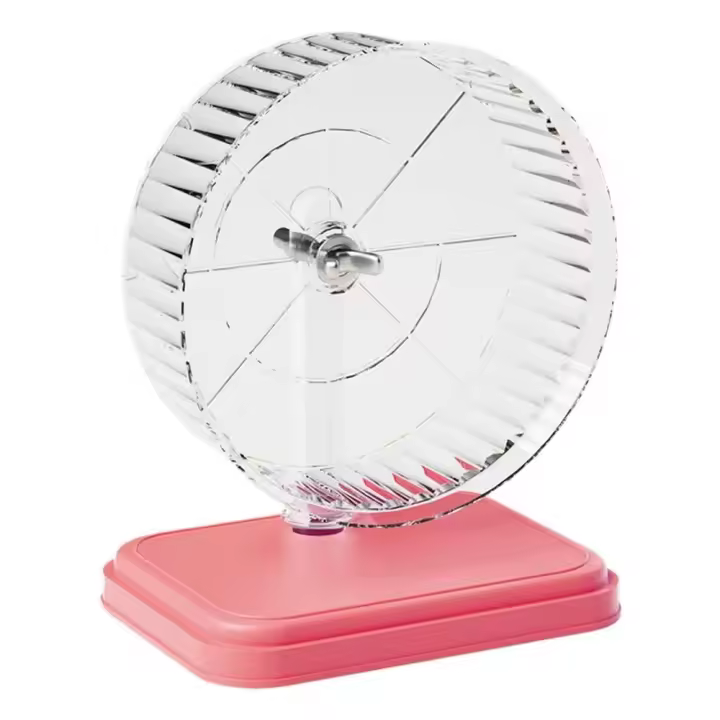 Soporte silencioso para hámster, ruedas para correr, rodillo de juguete de 17cm, rueda de ejercicio para Chinchilla, soporte transparente de alta calidad, rueda para correr para mascotas pequeñas - 1