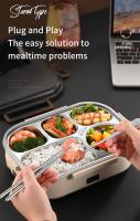 Fiambrera Eléctrica con Calefacción Bento de Acero Inoxidable Portátil para el Hogar - details 6