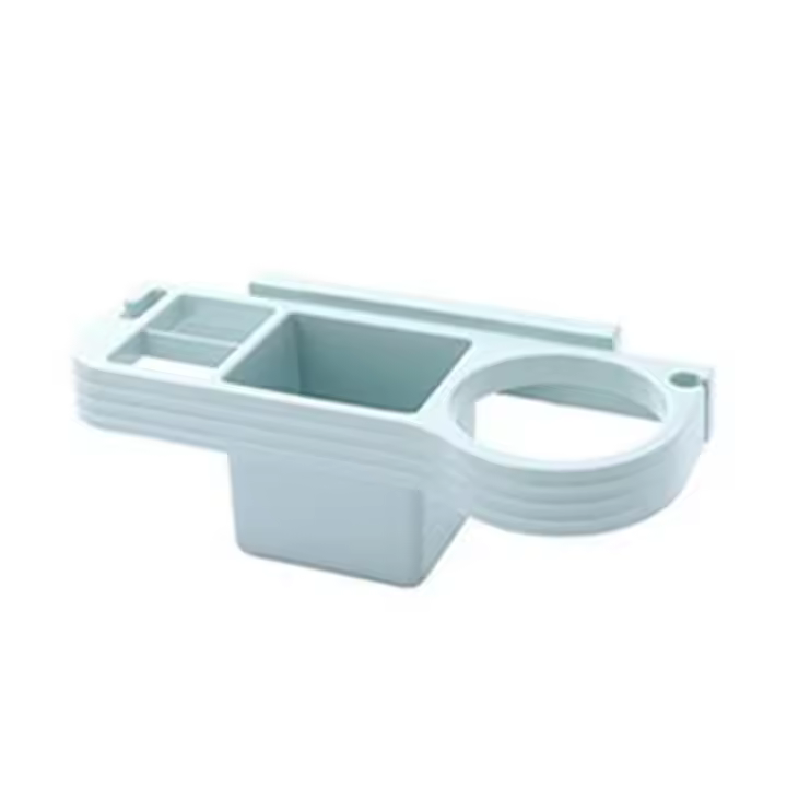 Accesorios de baño colgantes sin perforaciones, estante de hierro rizador, caja de almacenamiento, soporte para secador de pelo, 1 Uds. - 1