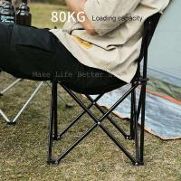 Silla de pesca portátil pequeña para acampar al aire libre, respaldo con reposapiés, silla de playa plegable para senderismo - details 5