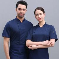 Uniforme de chef de manga corta transpirable para restaurante, camisa de camarero de cocina de hotel - details 4