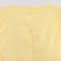 PB&ZA2025 verano chaleco sin mangas amarillo con cuello redondo para mujer, cárdigan holgado, simple, versátil, top en capas - details 7
